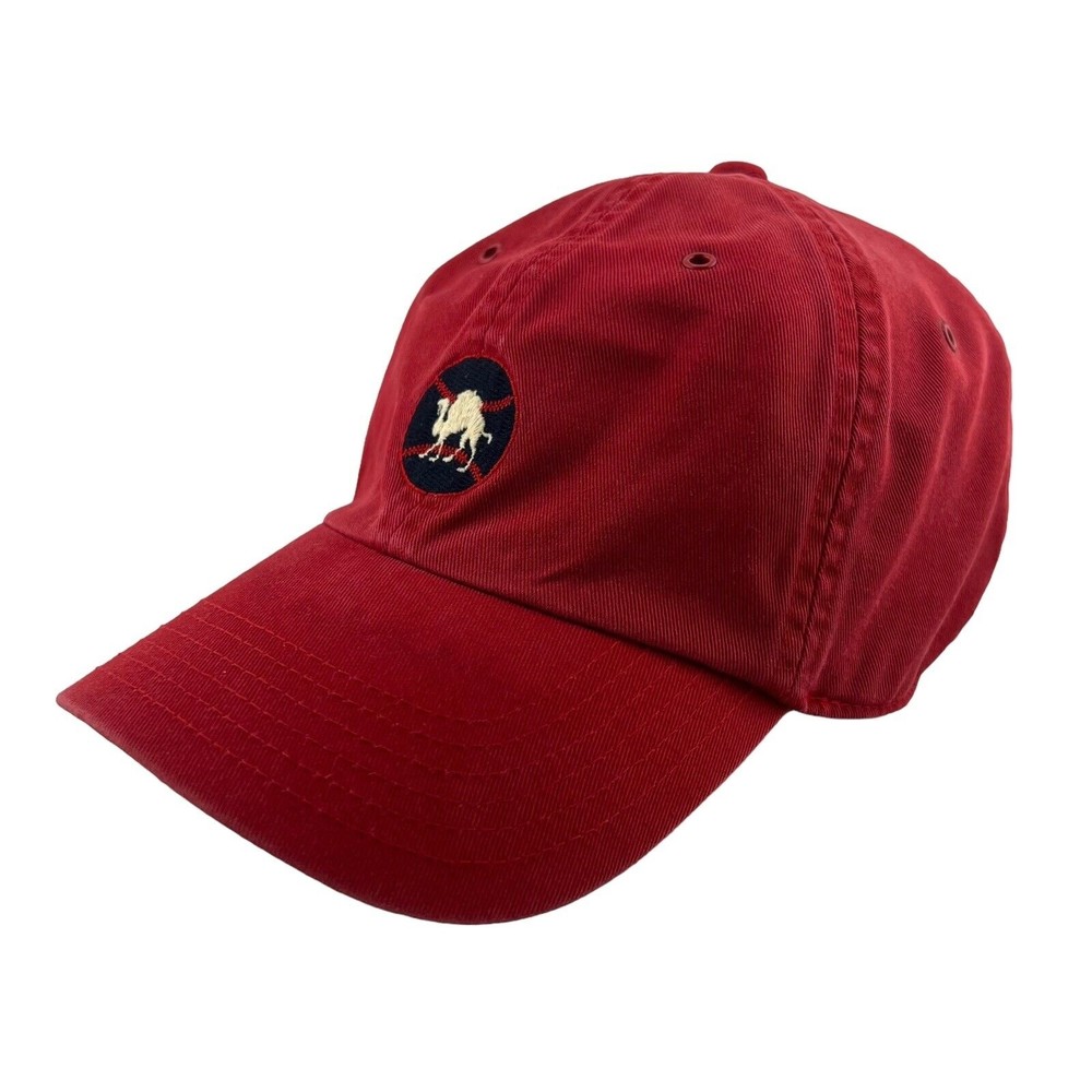 Ball Cap Gap Red w/Black Baseball and Yellow Camel, Buckle Back, Fitted, S/M